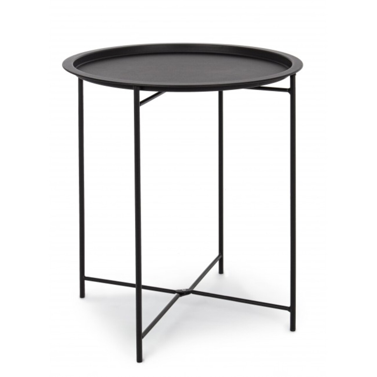 Masuta de cafea pentru gradina, Wissant, Bizzotto, Ø46x52 cm, otel, finisaj mat, negru - imagine 4